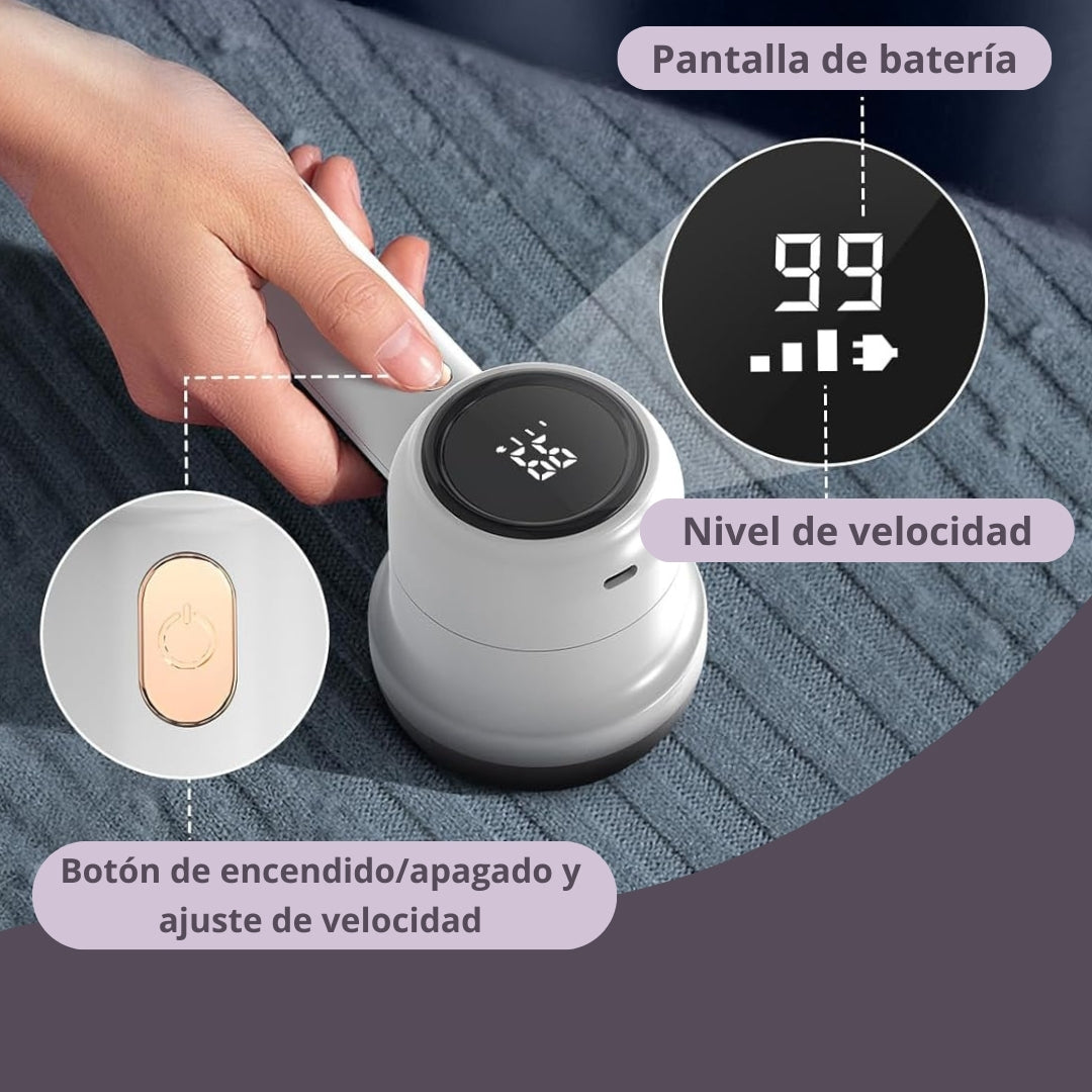 Removedor de Pelusa Eléctrico Recargable Pelus Out⚡Ropa Siempre Impecable