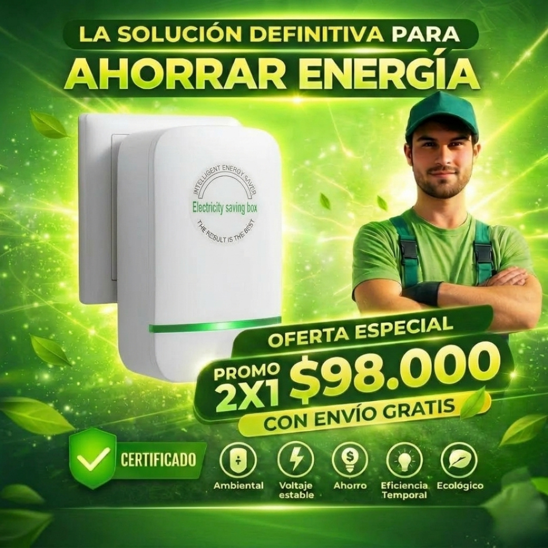 Ahorrador de Energía ORIGINAL Powers | Reduce el Consumo de Energía Hasta un 50%