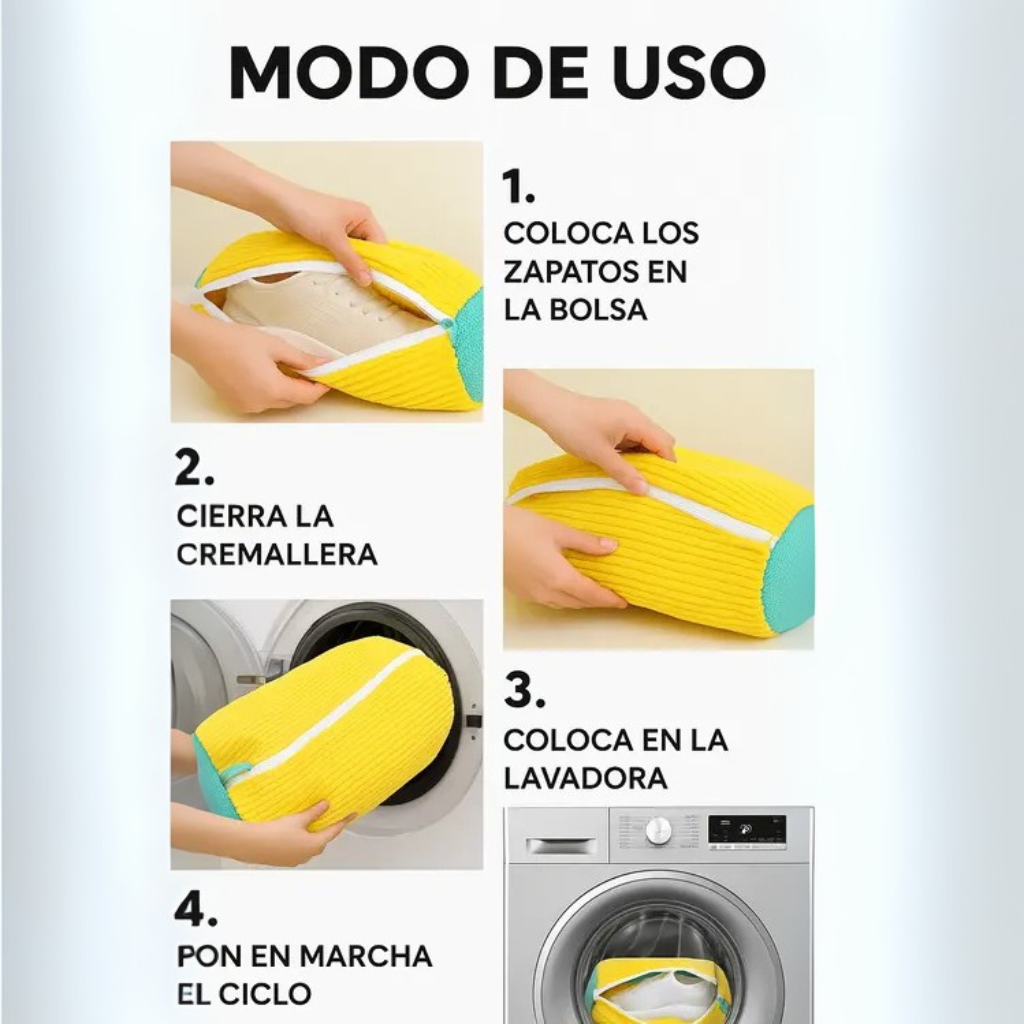 Bolsa Microfibra para Lavar Zapatos - ZAPACUBO 🧤🫧👟