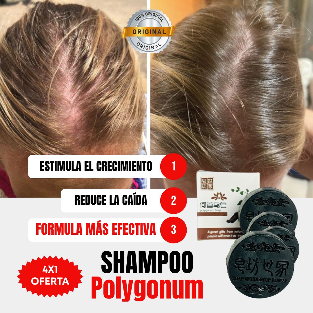 Compras 1 Llevas 4 | Jabón Polygonum EL ORIGINAL | CABELLO MÁS ABUNDANTE EN POCAS SEMANAS