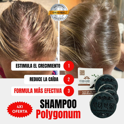 Compras 1 Llevas 4 | Jabón Polygonum EL ORIGINAL | CABELLO MÁS ABUNDANTE EN POCAS SEMANAS