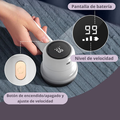 Removedor de Pelusa Eléctrico Recargable Pelus Out⚡Ropa Siempre Impecable