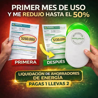 Kit 2x1 | Ahorrador de Energía Powers ÚLTIMO MODELO | Reduce el Consumo de Energía Hasta un 50%