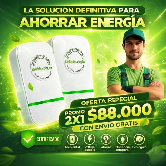 Kit 2x1 | Ahorrador de Energía Powers | Reduce el Consumo de Energía Hasta un 50%