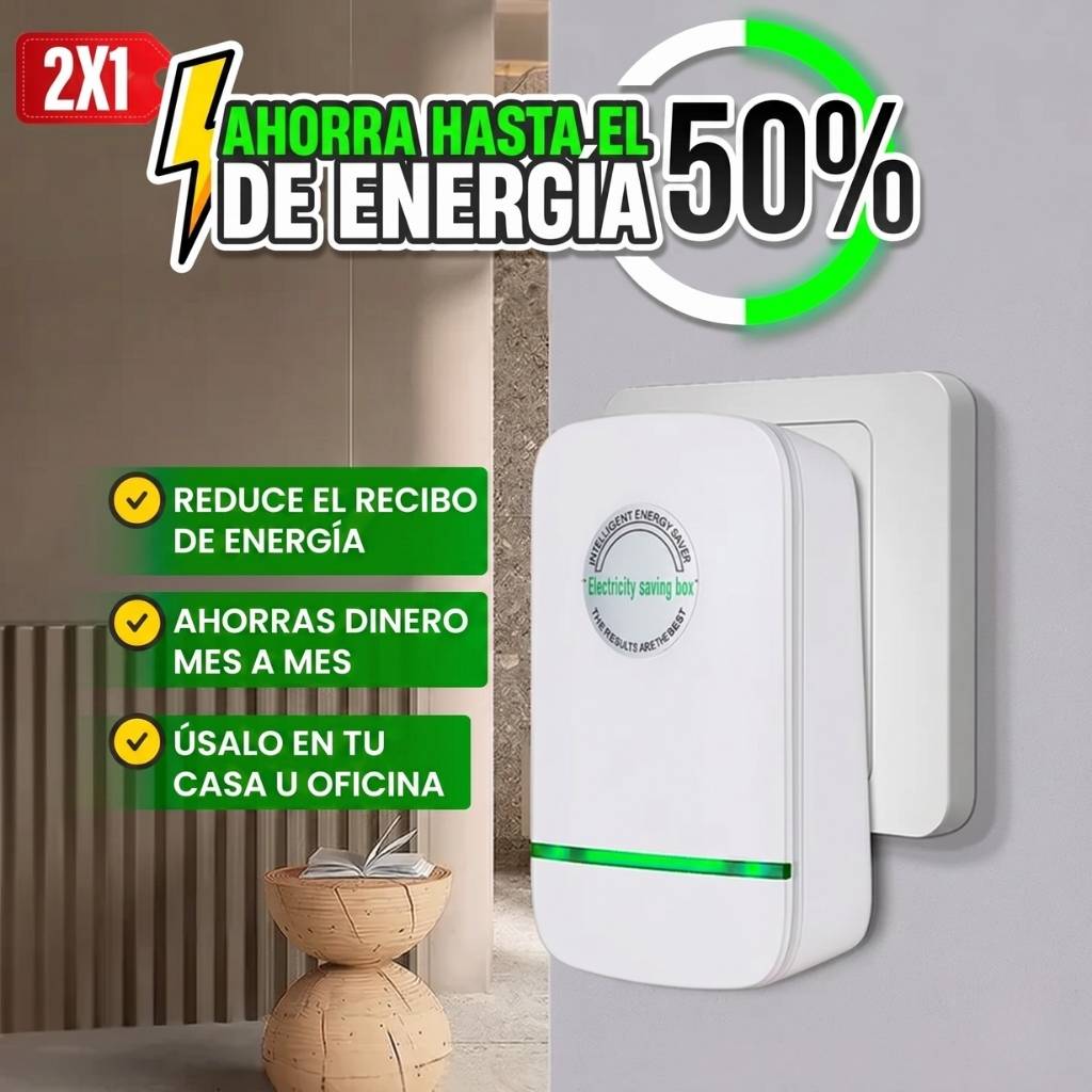 Kit 2x1 | Ahorrador de Energía Powers | Reduce el Consumo de Energía Hasta un 50%