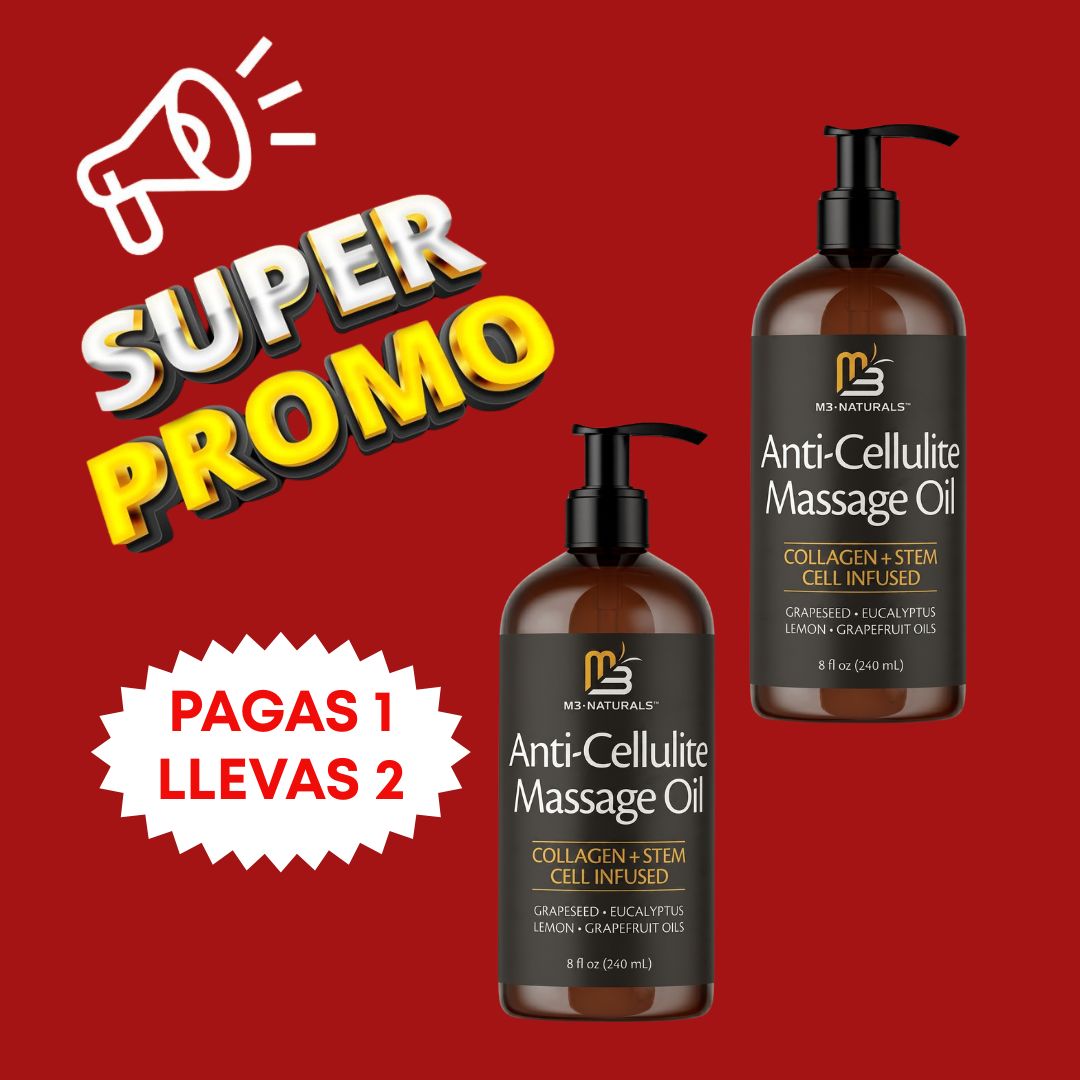 Aceite M3 Naturals EL ORIGINAL | REDUCE LAS ESTRÍAS Y CELULITIS EN POCAS SEMANAS