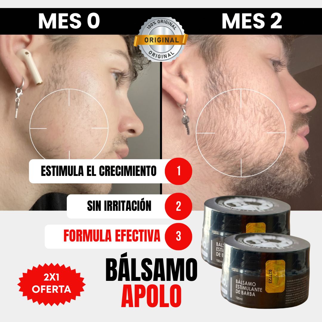 Compras 1 Llevas 2 | Bálsamo APOLO EL ORIGINAL (100ml) | BARBA MÁS ABUNDANTE EN POCAS SEMANAS