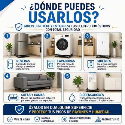 Soportes Base con Ruedas para Electrodomésticos