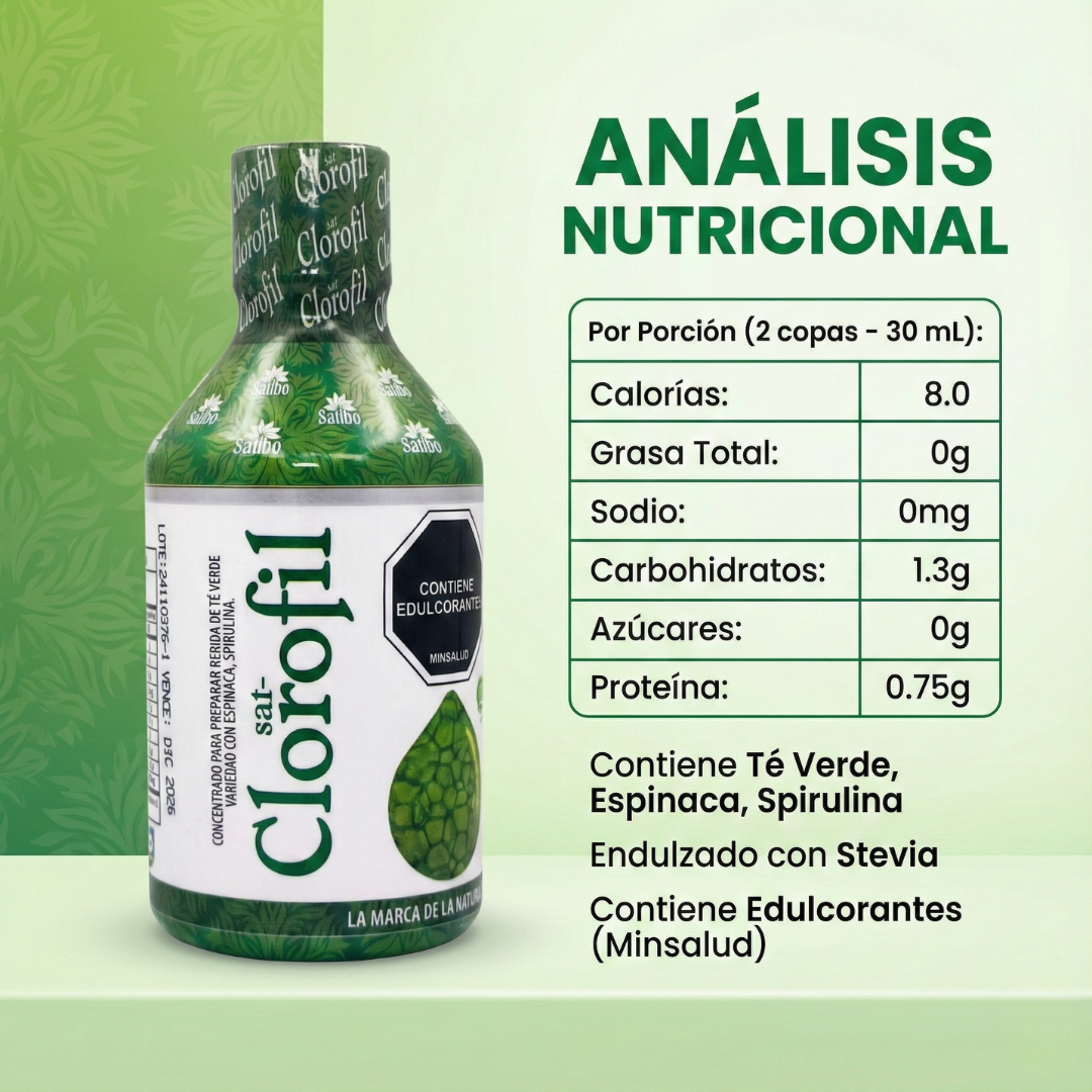 Clorofila Liquida CLOROFIL® (360 ML)  — Formula natural que Alivia la Gastritis en 5 Semanas