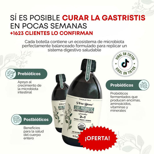LIVE PROBIÓTICOS® — Formula natural que Alivia la Gastritis y recupera tu Bienestar Digestivo