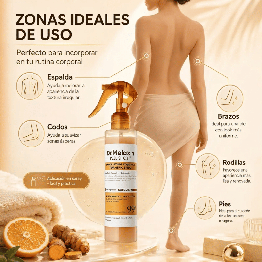 Dr. Melaxin Peel Shot ORIGINAL (200ml) Cúrcuma + Acido Kójico | Dile Adiós a las Manchas en Pocas Semanas