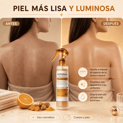 Dr. Melaxin Peel Shot ORIGINAL (200ml) Cúrcuma + Acido Kójico | Dile Adiós a las Manchas en Pocas Semanas