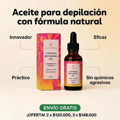 Cyperus Rotundus (30ml) | El aceite ideal para disminuir el crecimiento del vello corporal femenino