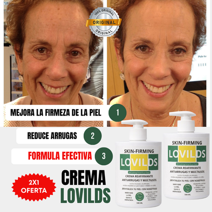 Compras 1 Llevas 2 | Crema Lovilds ORIGINAL (500ml) | Piel Más Firme y con Menos Arrugas En 4 Semanas