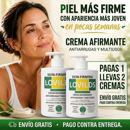 Compras 1 Llevas 2 | Crema Lovilds ORIGINAL (500ml) | Piel Más Firme y con Menos Arrugas En 4 Semanas
