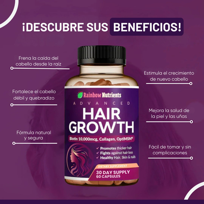 HAIR GROWTH: El secreto natural para un cabello más denso, fuerte y lleno de vida