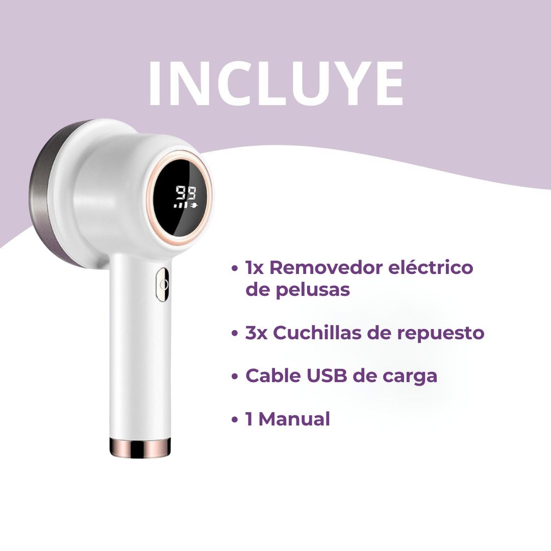 Removedor de Pelusa Eléctrico Recargable Pelus Out⚡Ropa Siempre Impecable
