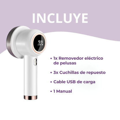 Removedor de Pelusa Eléctrico Recargable Pelus Out⚡Ropa Siempre Impecable
